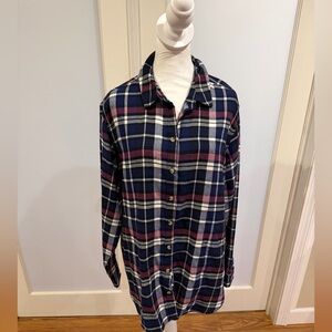 Jachs Navy and Pink Plaid Button Down Shirt